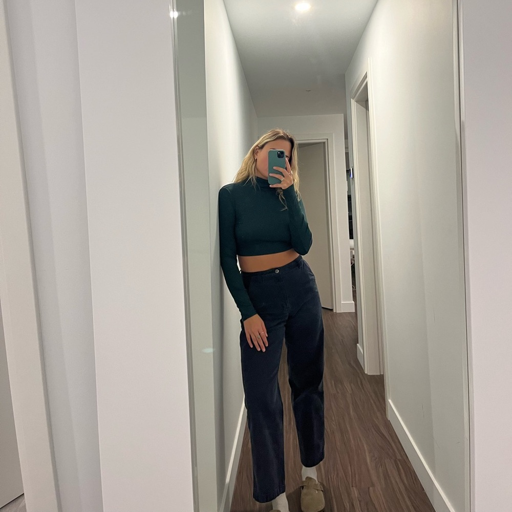 Aritzia green turtleneck